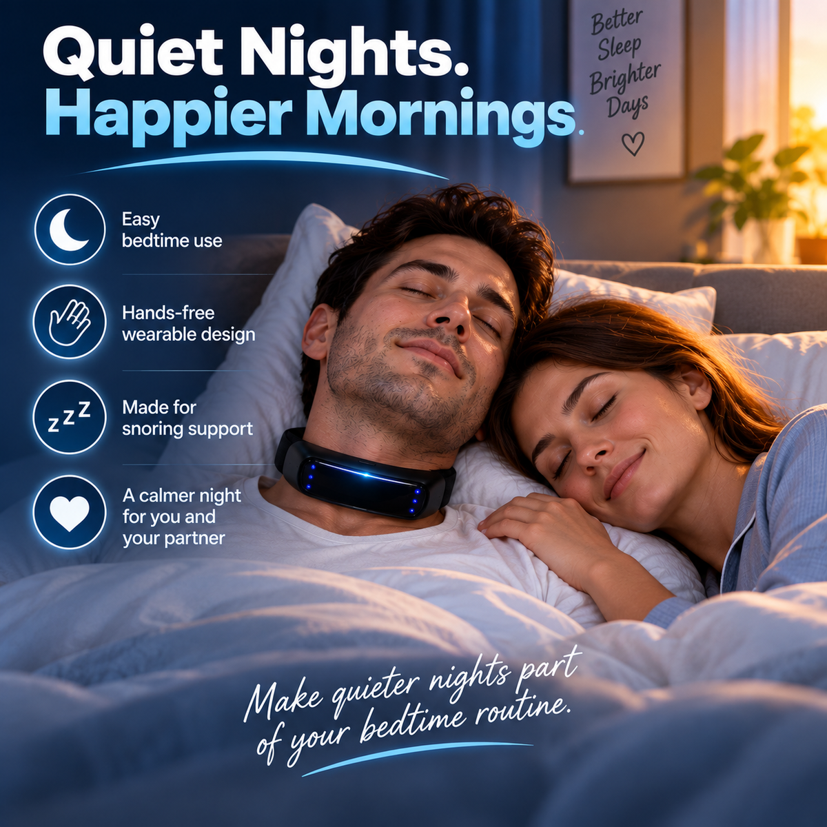 ๐ HOT SALE | Snoring Support Neck Wearable โ Lightweight Hands-Free Bedtime Device for Quieter Night Routines