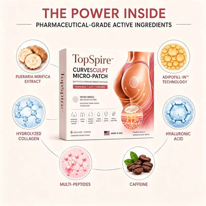 TopSpire™ CurveSculpt Micro-Patch ✦ Sculpt • Firm • Smooth Lower Body Curves ✦ Micro-Needle Infusion System