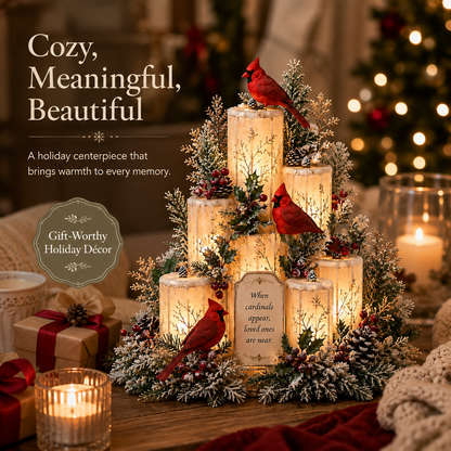 HOT SALE 🎃✨Cardinal Memorial LED Candle Centerpiece