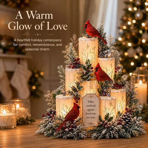 HOT SALE 🎃✨Cardinal Memorial LED Candle Centerpiece