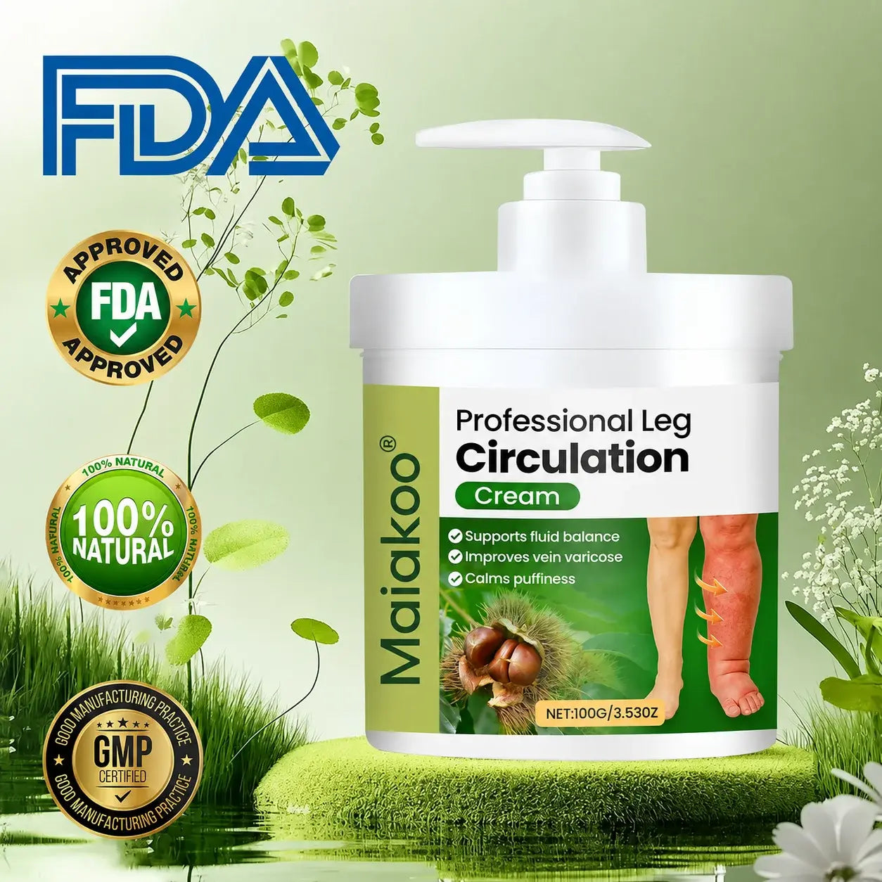 Maiakoo® Professional Leg Circulation Cream