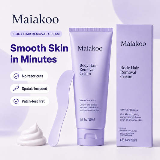🎉 HEUTE 50% RABATT! | Maiakoo® Körperhaarentfernungscreme für empfindliche Haut – Glatte Ergebnisse bis zu 7 Tage