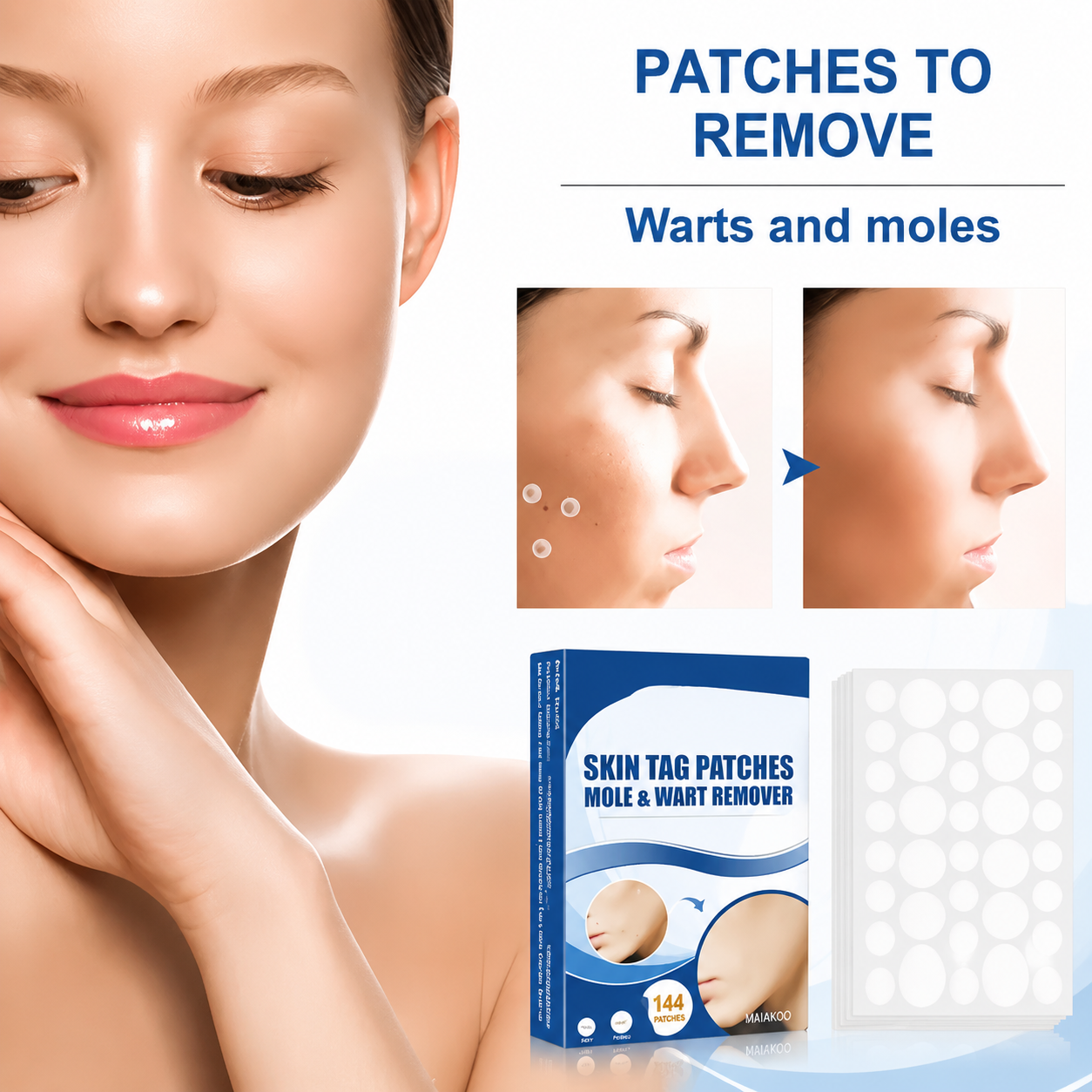 Maiakoo® Skin tag patches mole & wart remover