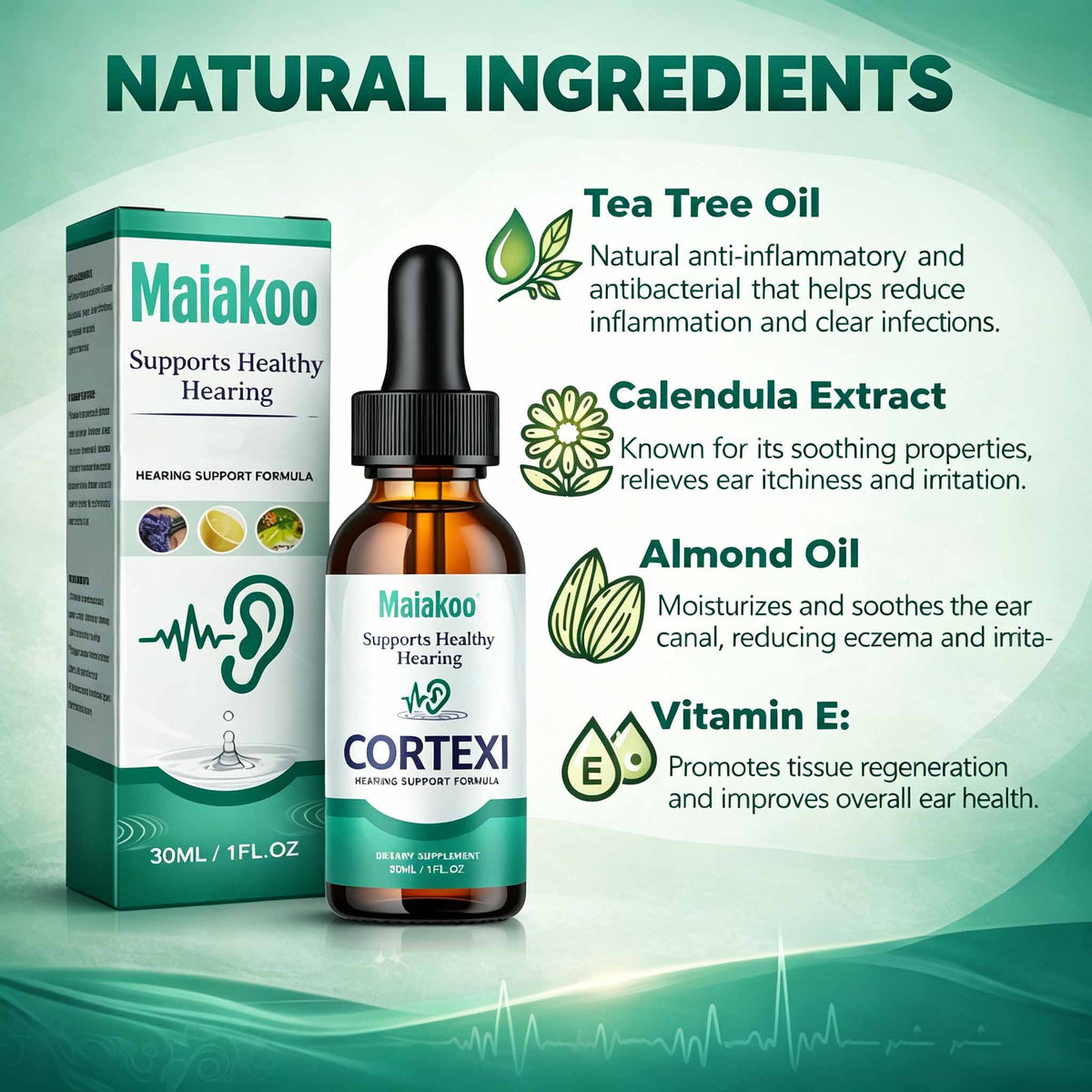 Maiakoo Tinnitus Ear Drops for Clear Ears and Ultimate Comfort – Unlock Instant Relief from Tinnitus and Ear Discomfort