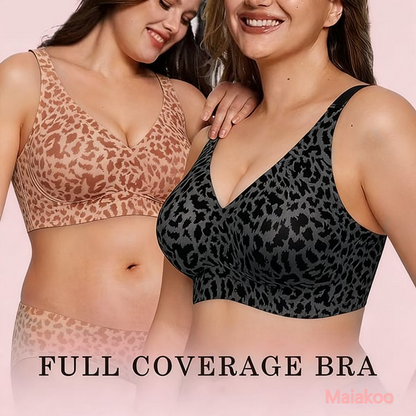 🏆Second Item 50% Off🔥Super Firming Retro Leopard Print Bra | Women Wirefree Bras 👍No More Sagging Breasts