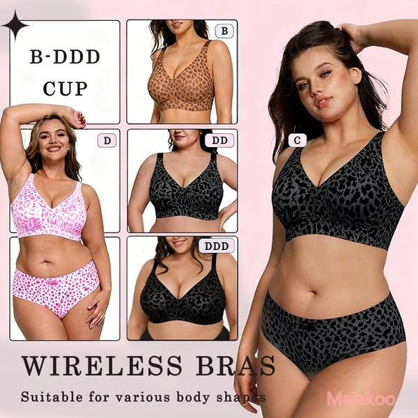 🏆Second Item 50% Off🔥Super Firming Retro Leopard Print Bra | Women Wirefree Bras 👍No More Sagging Breasts