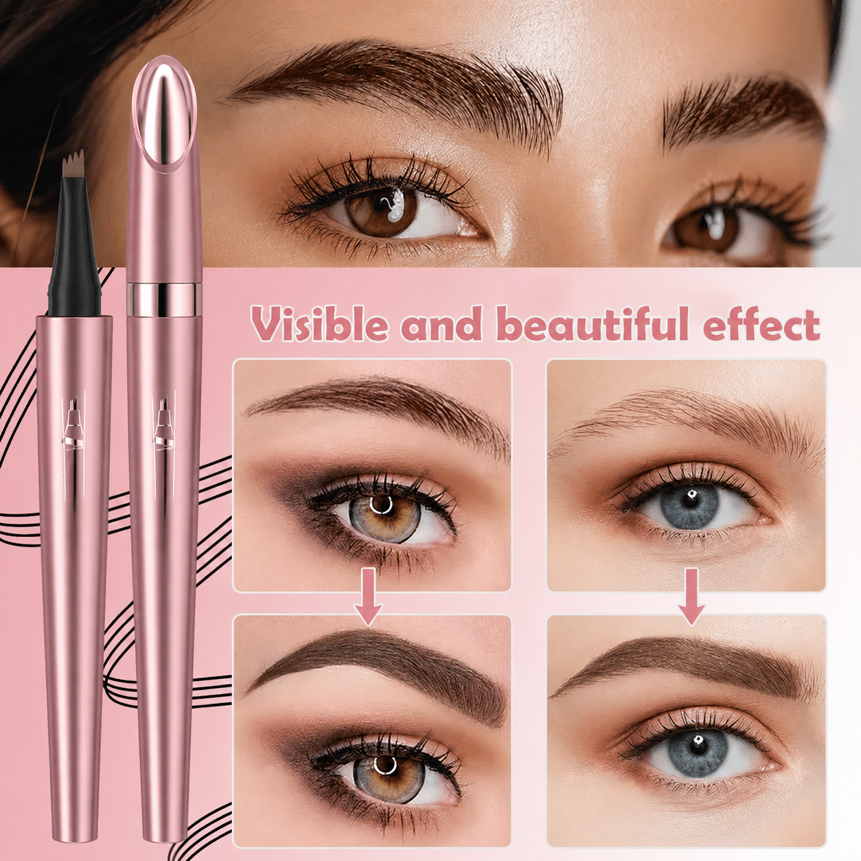 Last Day Buy 1 Get 1 Free✨Waterproof Micro-Fork Eyebrow Pencil