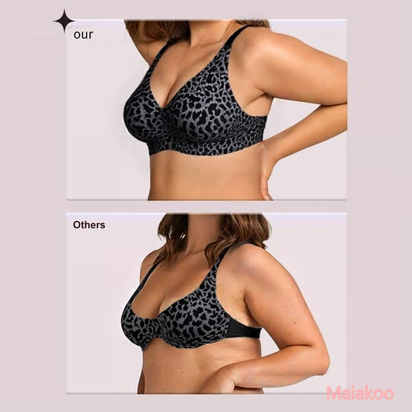 🏆Second Item 50% Off🔥Super Firming Retro Leopard Print Bra | Women Wirefree Bras 👍No More Sagging Breasts