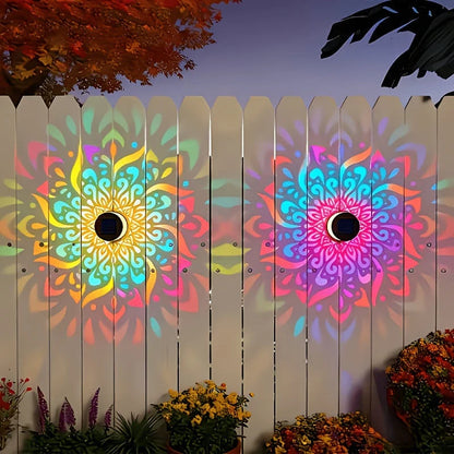 Solar Mandala Projector Outdoor Lights