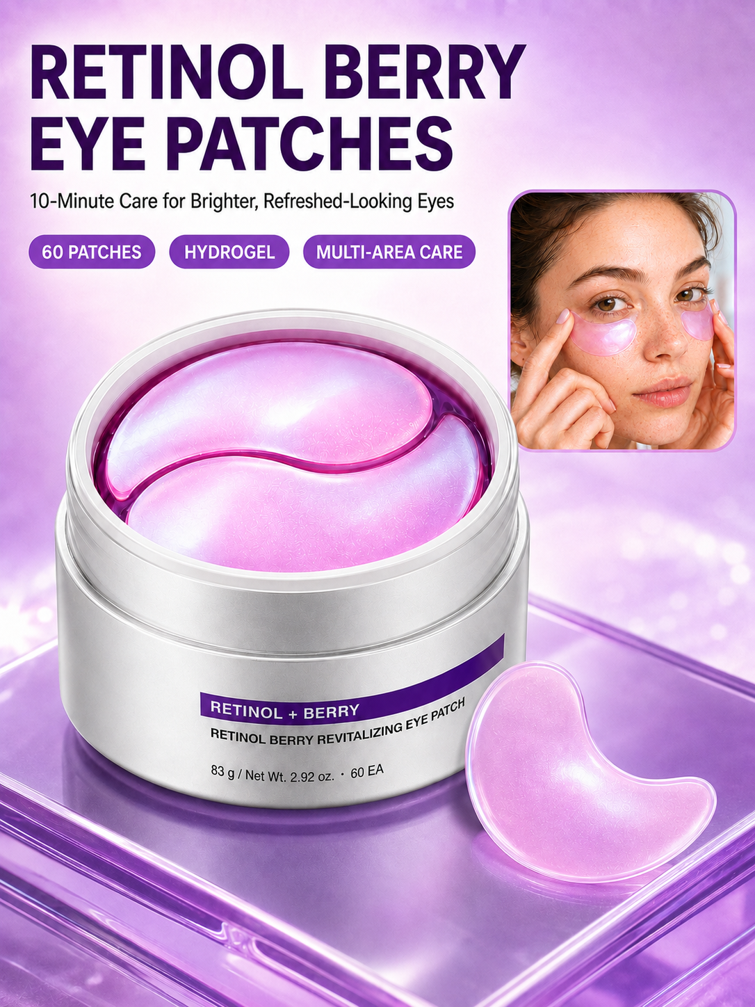 💖💖 Retinol Berry Eye Patches — Brighter, Plumper-Looking Eyes ✨